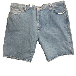 Wrangler Authentics Mens Relaxed Fit Denim Shorts Light Wash Blue 42 10ZM2SOLS